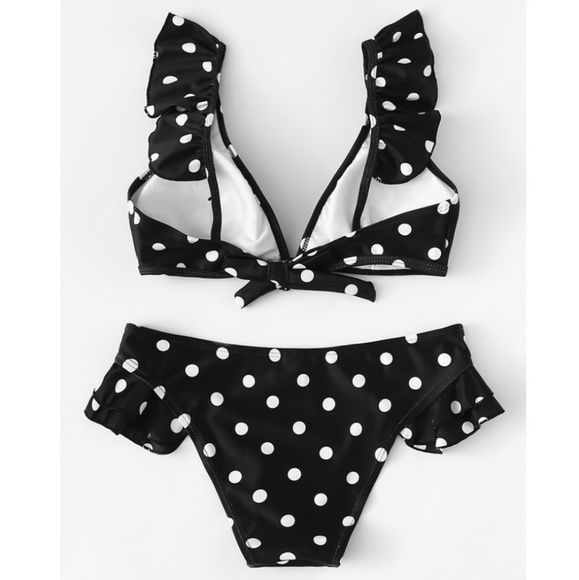 Polka Dot Ruffle Bikini - Picture 2 of 4